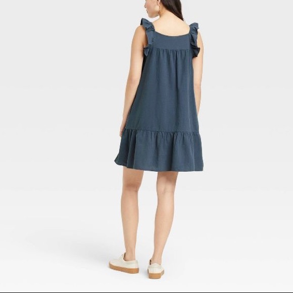 Universal Thread™ Women's Flutter Sleeveless Short Dress - Navy - Picture 3 of 3